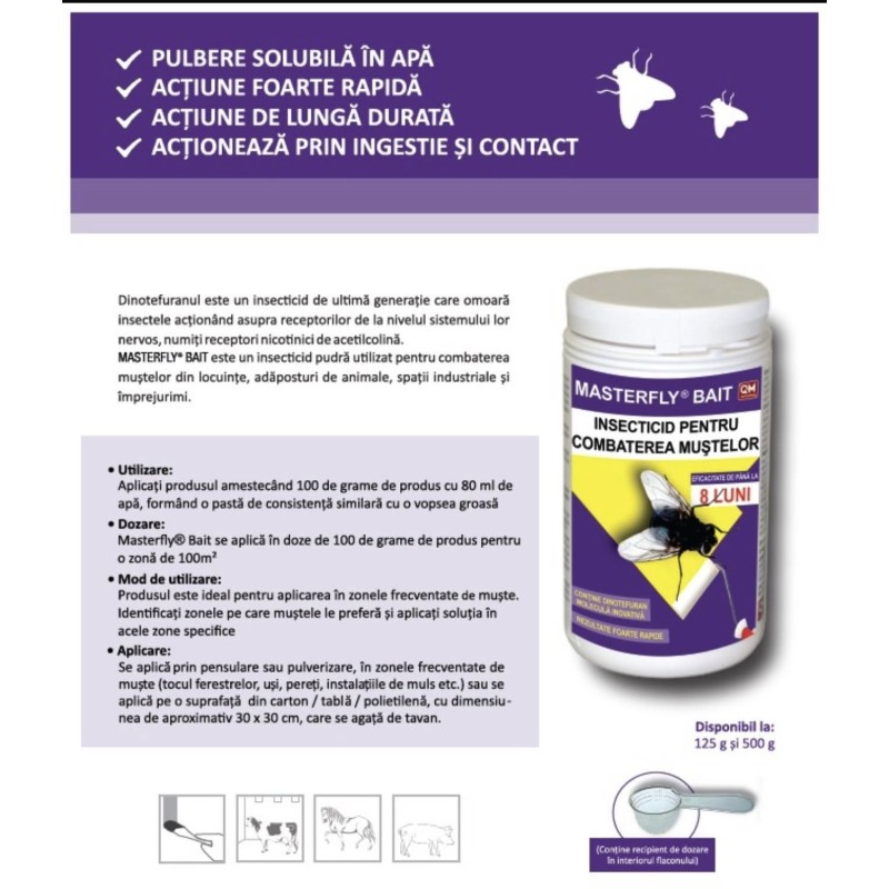 Insecticid MasterFly Bait - 500g, pentru combaterea mustelor