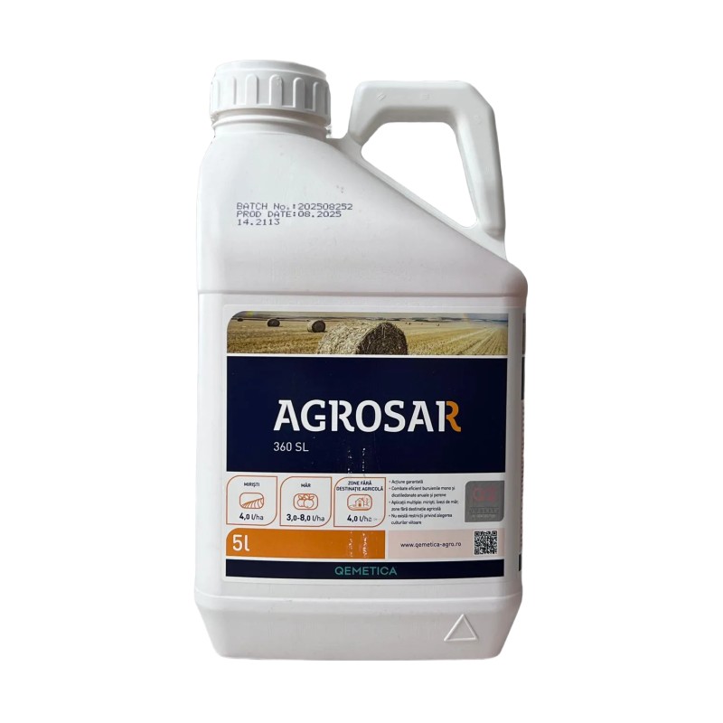 Erbicid Total AGROSAR 360 SL - 5 Litri