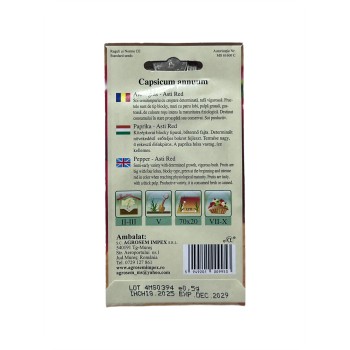 Seminte ardei Asti Red - 0.5 grame