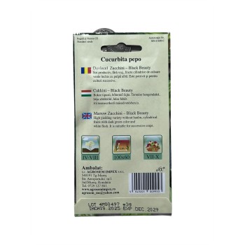 Seminte dovlecel Zucchini Black Beauty - 3 grame