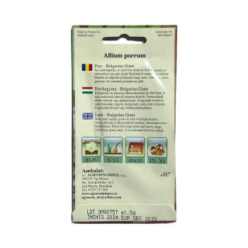 Seminte praz Bulgarian Giant - 1.5 grame