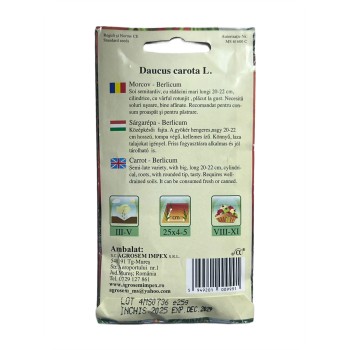 Seminte morcov Berlicum - 25 grame