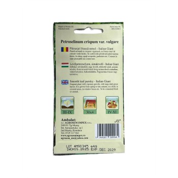 Seminte patrunjel frunza Italian Giant - 4 grame
