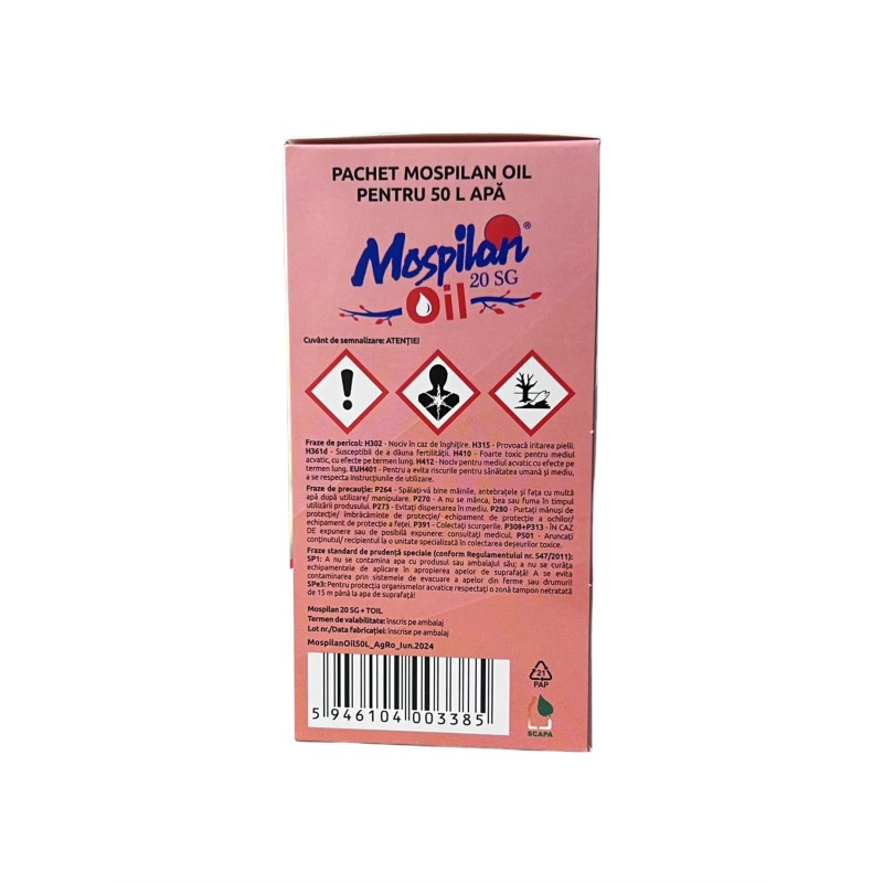 Pachet Insecticid Mospilan Oil 20 SG pentru 50 l apa