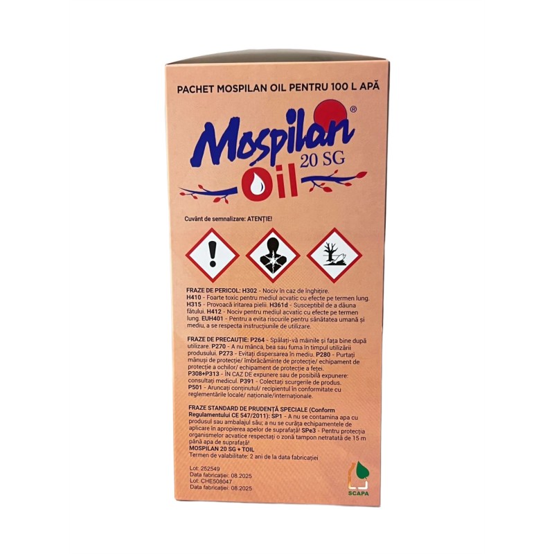 Pachet Insecticid Mospilan Oil 20 SG pentru 100 l apa