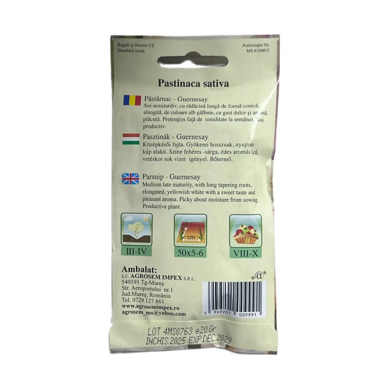 Seminte pastarnac Guernesay - 20 grame