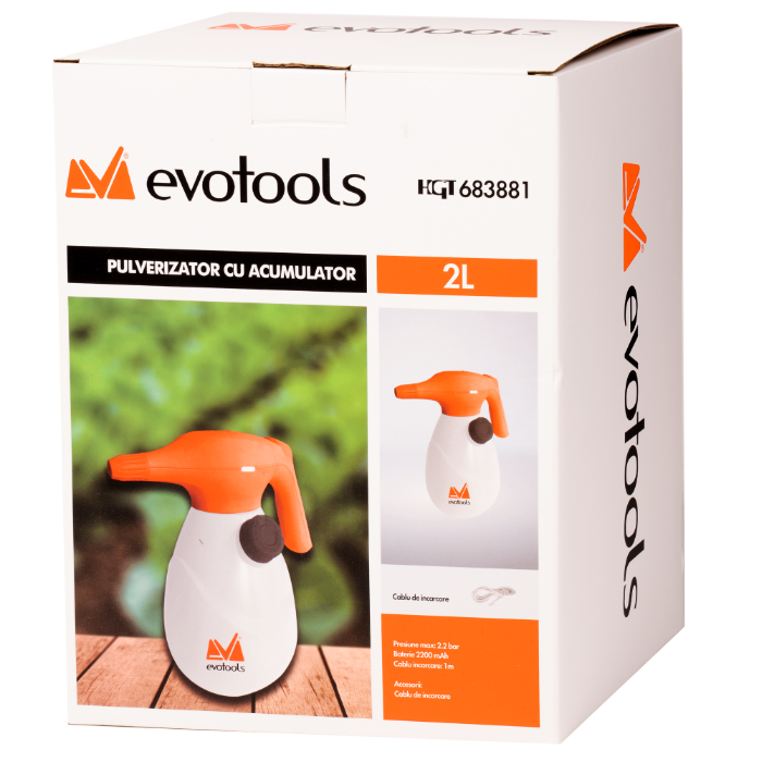 Pulverizator electric cu acumulator Evotools - 2 Litri