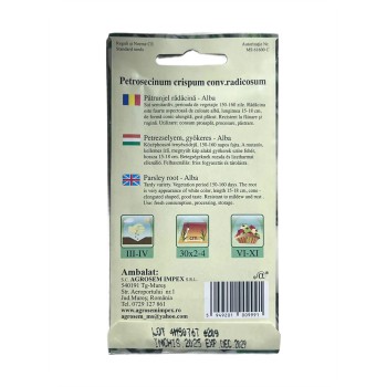 Seminte patrunjel de radacina Alba - 20 grame