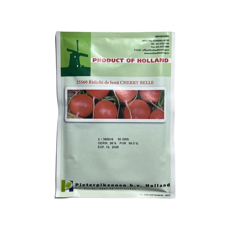 Seminte ridichi de luna Cherry Belle - 50 grame