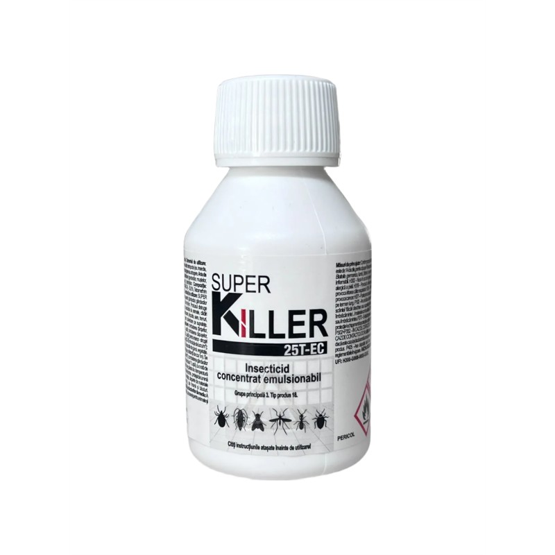 Insecticid Super Killer 25T EC - 100 ml, pentru muște, țânțari, căpușe