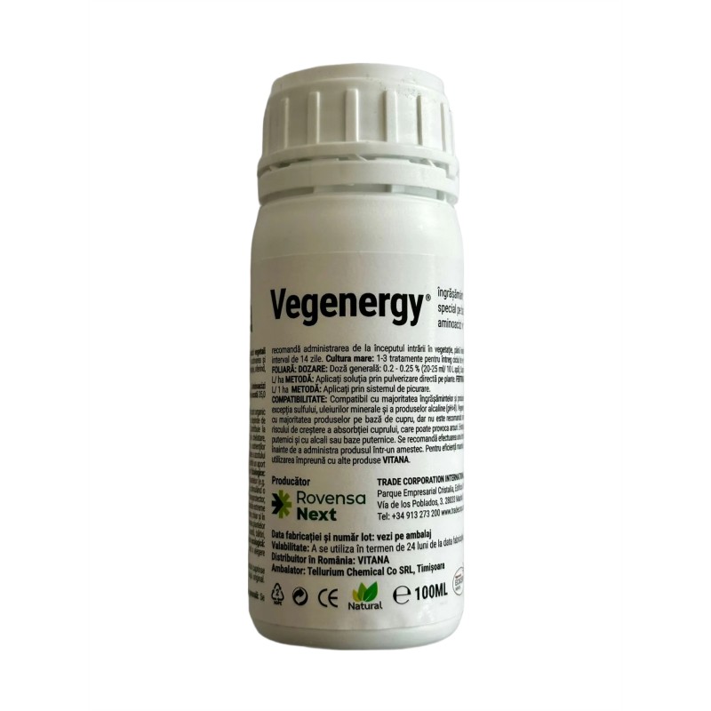 Ingrasamant foliar VEGENERGY - 100 ml