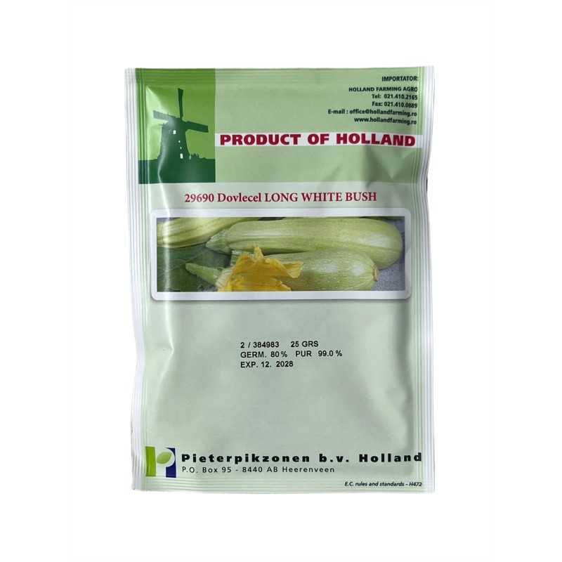 Seminte dovlecel White Bush - 25 grame